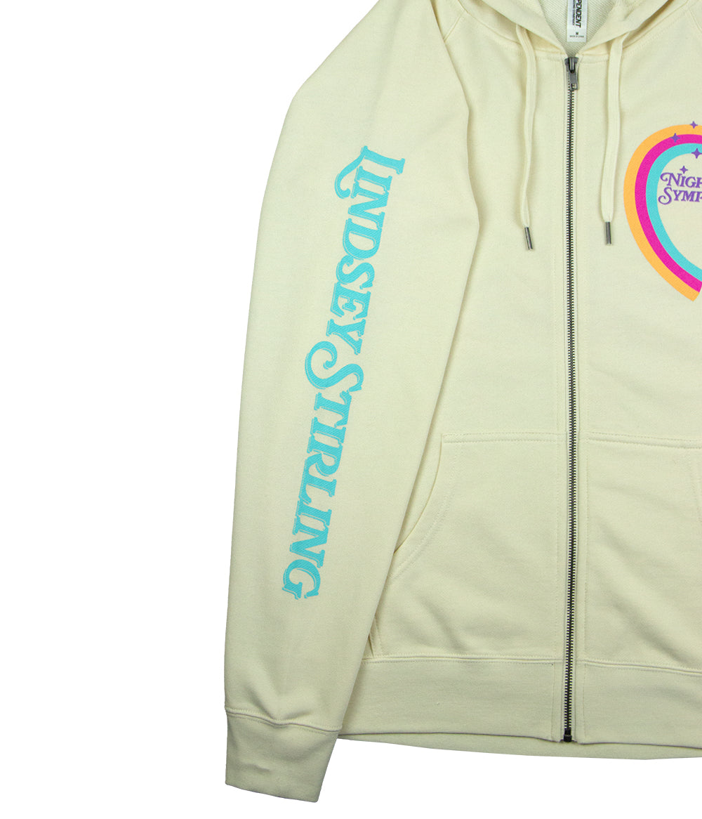 Lindsey Stirling Sherbet Striped Zip Hooded Sweatshirt