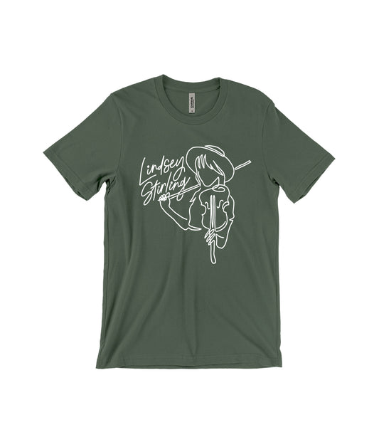 Lindsey Stirling Line Art Shirt (Olive)