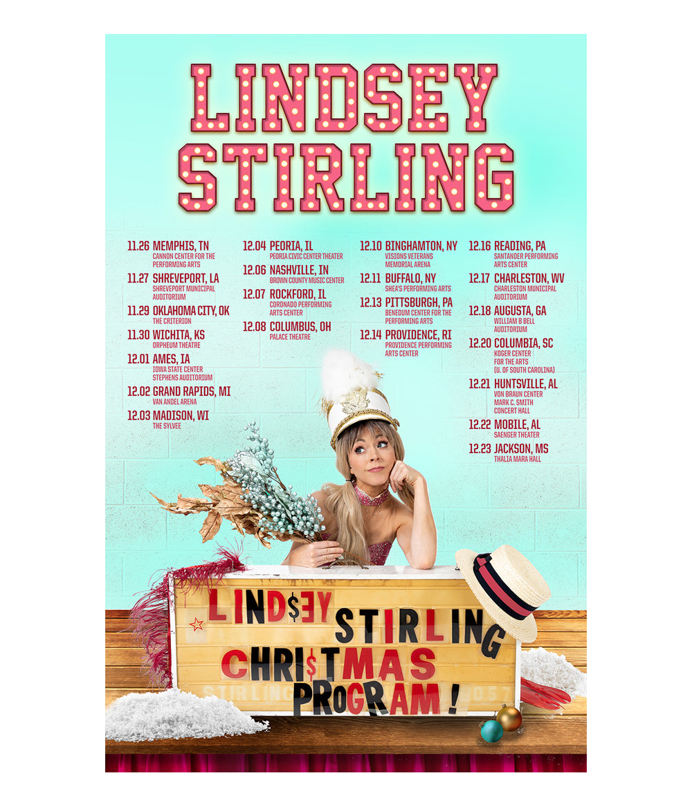 Lindsey Stirling Christmas Program Tour Poster