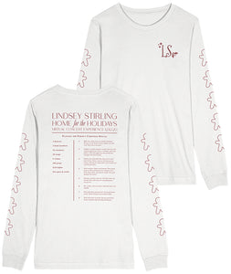 Lindsey Stirling Home For The Holidays Recipe Longsleeve Shirt (White)