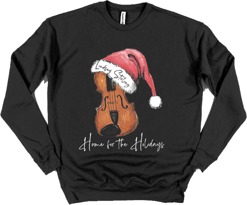 Lindsey Stirling Santa Hat Violin Crewneck Sweatshirt